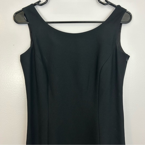 Laundry by Shelli Segal Black Sheath Formal Dress with  Rosette Open Back Size 4 - Picture 4 of 11